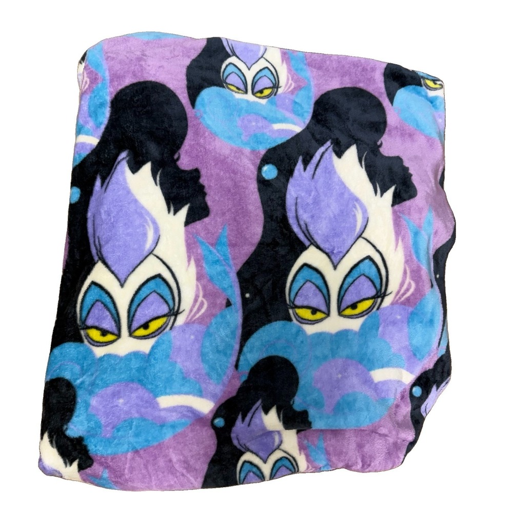 NWT Disney Villains Ursula Cloud Plush Throw Blanket 60"x70" Little Mermaid